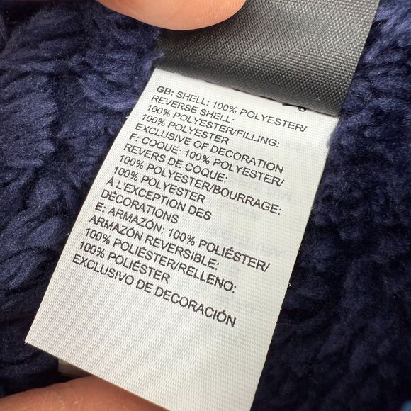 North Face Coat sz 3-6 Months infant Reversible Fleece Blue mt chimbo winter - Picture 10 of 12